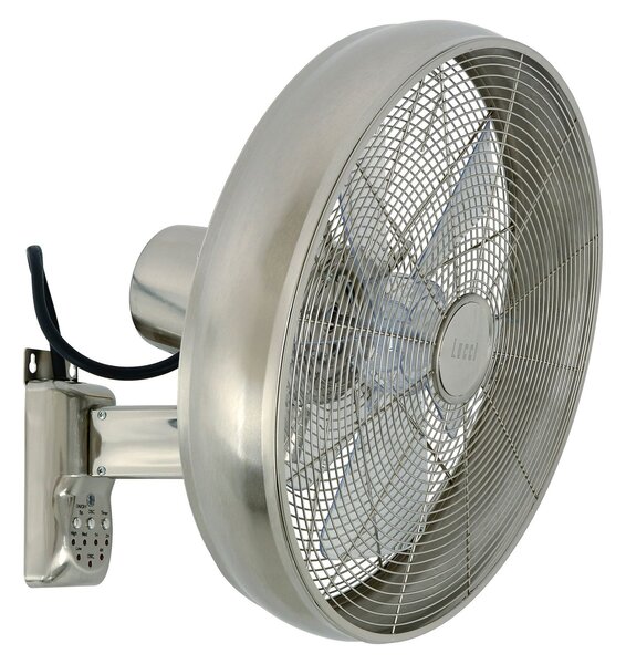 Ventilator de perete Breeze, cromat/transparent, Ø 41 cm - Beacon Beacon Lighting, Breeze, Metalic, Camera de zi, Plastic