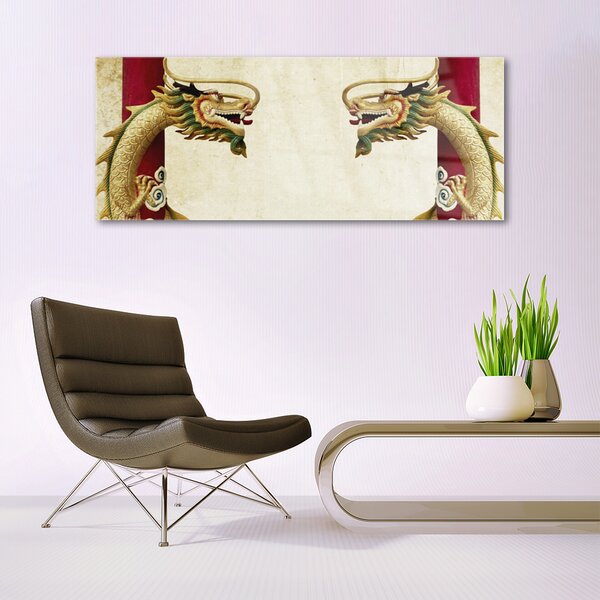 Tablouri acrilice Dragon Art Verde Roșu