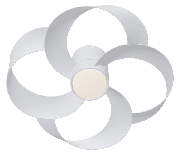 Ventilator de tavan cu LED, model Rose, alb, motor DC silențios, CCT - Mantra Mantra Iluminación, Rose, reglabil, Alb, Camera de zi, Plastic, Modern