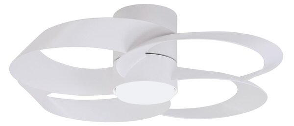 Ventilator de tavan cu LED, model Rose, alb, motor DC silențios, CCT - Mantra Mantra Iluminación, Rose, reglabil, Alb, Camera de zi, Plastic, Modern