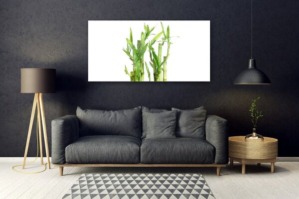 Tablou pe sticla Bamboo Tulpini Floral Verde