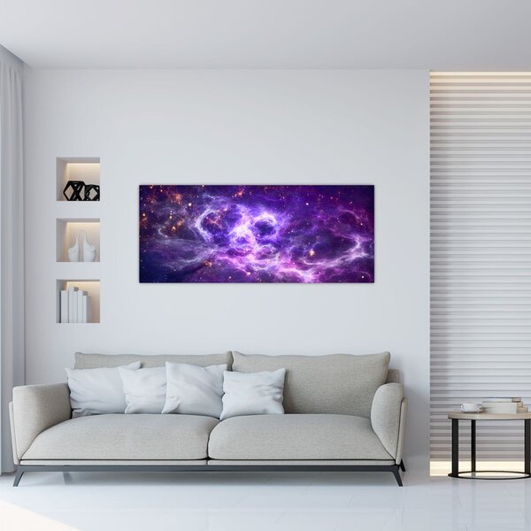 Tablou - Universul violet (120x50 cm)