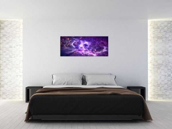 Tablou - Universul violet (120x50 cm)