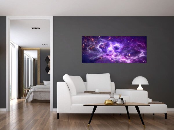 Tablou - Universul violet (120x50 cm)