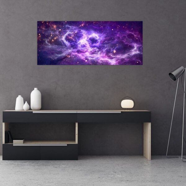 Tablou - Universul violet (120x50 cm)