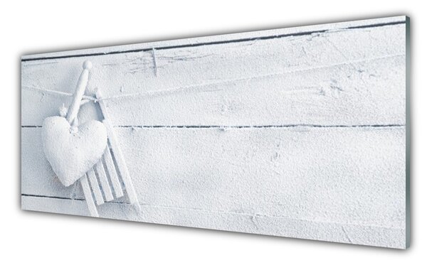 Tablou pe sticla Abstract Art White