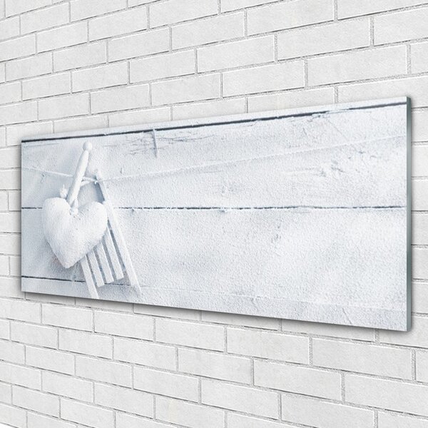 Tablou pe sticla Abstract Art White