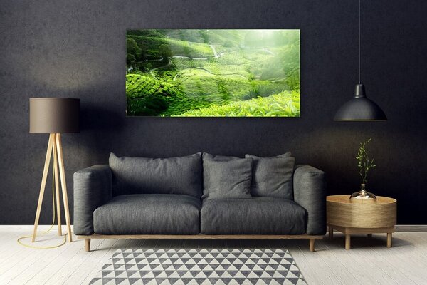 Tablou pe sticla Meadow Natura verde