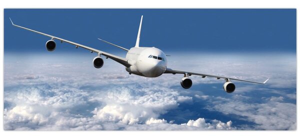 Tablou - Avion în nori (120x50 cm)