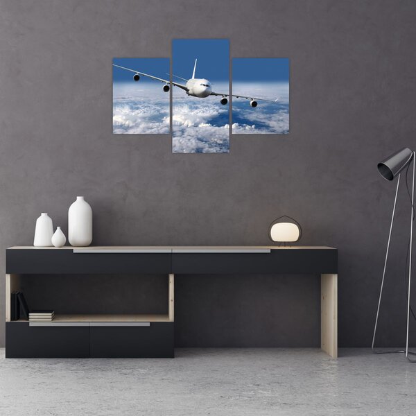 Tablou - Avion în nori (90x60 cm)