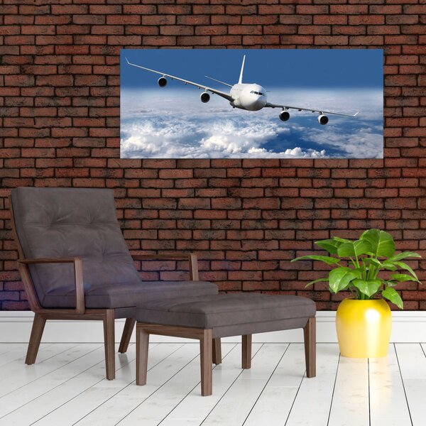 Tablou - Avion în nori (120x50 cm)