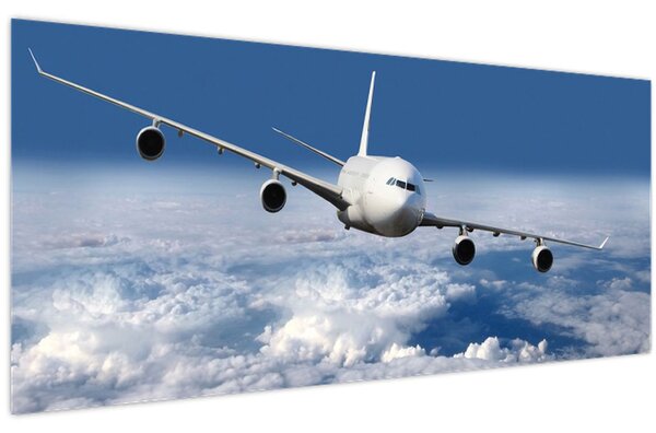 Tablou - Avion în nori (120x50 cm)