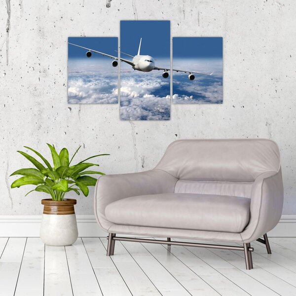 Tablou - Avion în nori (90x60 cm)