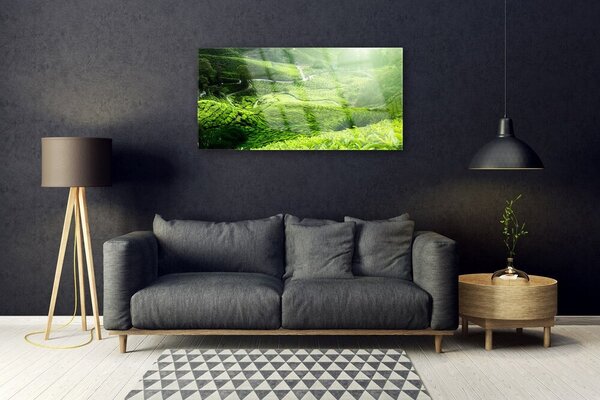 Tablou pe sticla Meadow Natura verde
