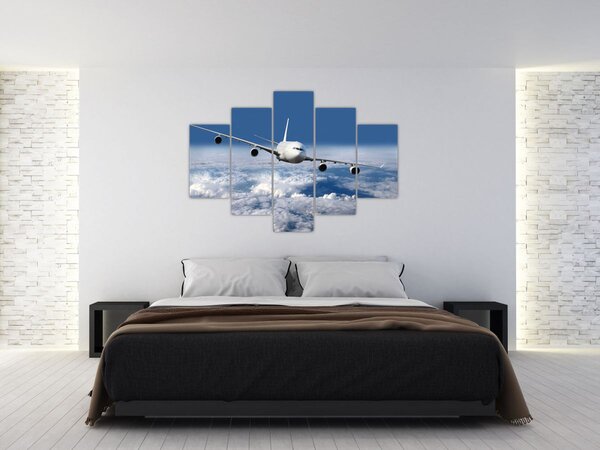Tablou - Avion în nori (150x105 cm)