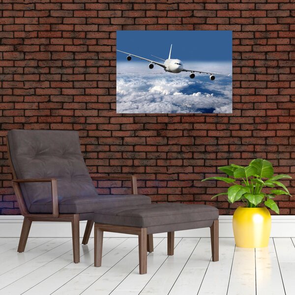 Tablou - Avion în nori (70x50 cm)