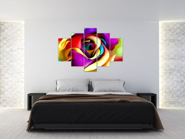 Tablou - Trandafir colorat (150x105 cm)