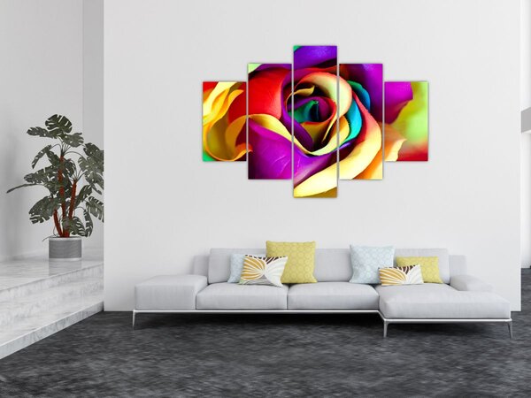 Tablou - Trandafir colorat (150x105 cm)