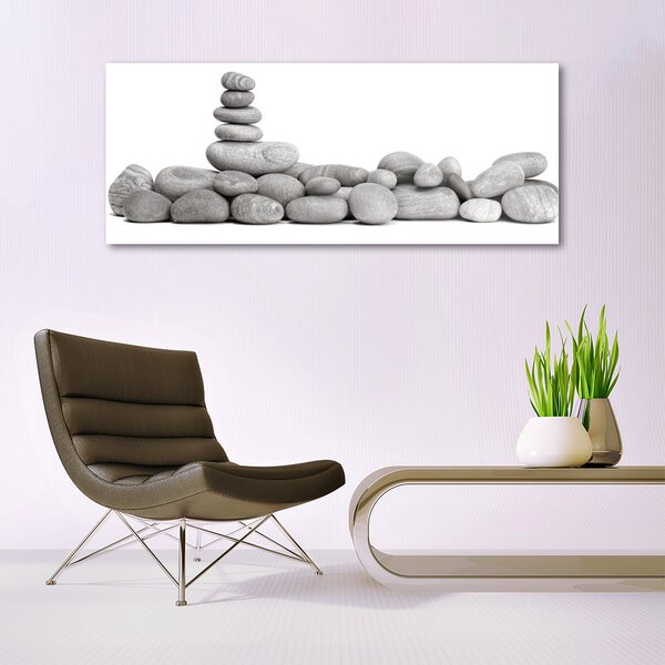 Tablou pe sticla Pietre Art Gray