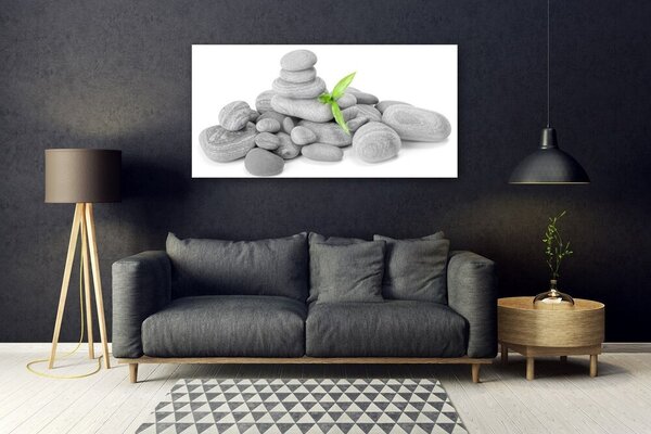 Tablou pe sticla Pietre Art Gray