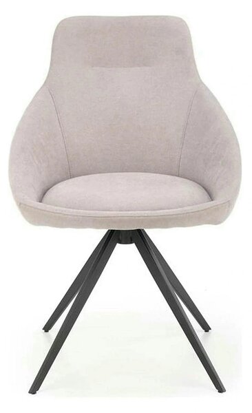 Scaun K431, gri deschis/negru, stofa clasica/metal, 55x54x84 cm