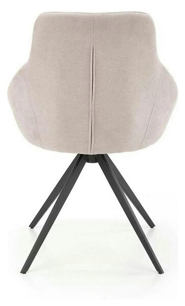 Scaun K431, gri deschis/negru, stofa clasica/metal, 55x54x84 cm