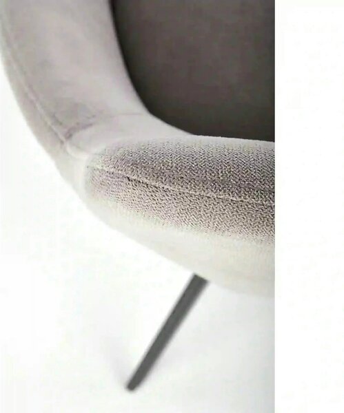 Scaun K431, gri deschis/negru, stofa clasica/metal, 55x54x84 cm