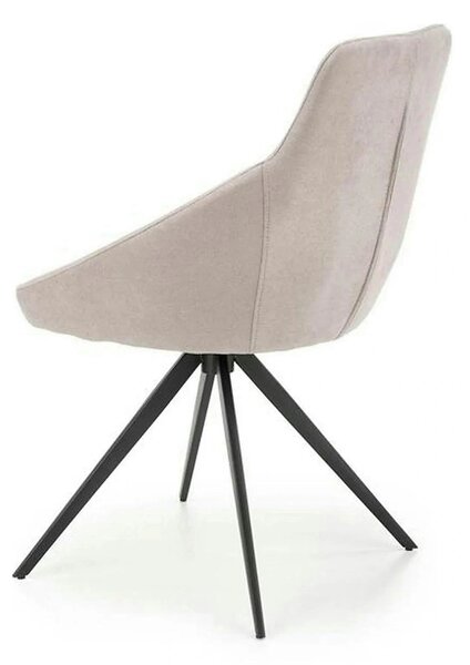 Scaun K431, gri deschis/negru, stofa clasica/metal, 55x54x84 cm