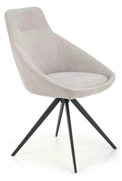 Scaun K431, gri deschis/negru, stofa clasica/metal, 55x54x84 cm