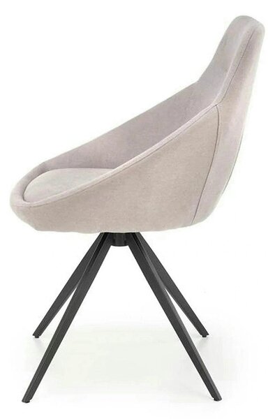 Scaun K431, gri deschis/negru, stofa clasica/metal, 55x54x84 cm