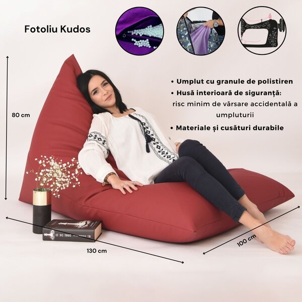 Fotoliu sac Kudos, Material Impermeabil - Turcoaz