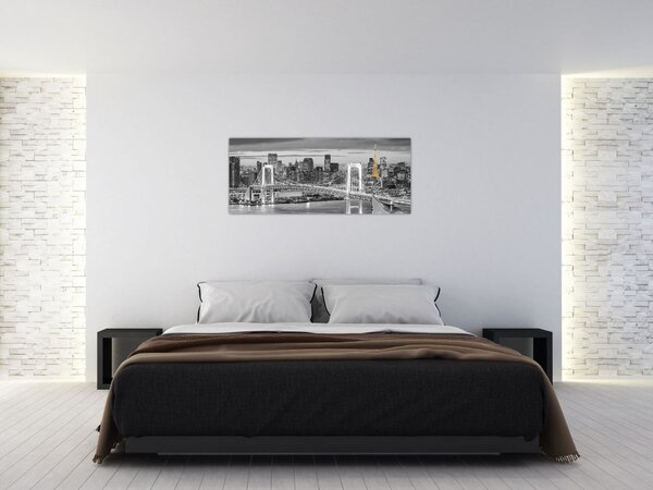 Tablou - Orașul mare cu turnul galben (120x50 cm)