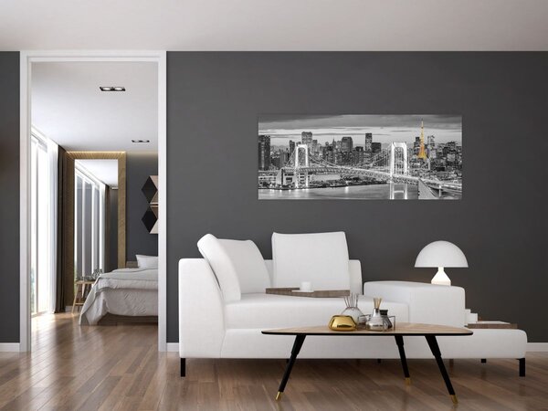 Tablou - Orașul mare cu turnul galben (120x50 cm)