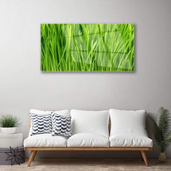 Tablou pe sticla Weed Floral Verde