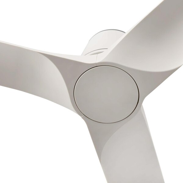 Ventilator de tavan Hey S, alb, motor cu curent continuu, silențios, Ø 90 cm FARO BARCELONA, Hey S, Alb, Camera de zi, Plastic, Modern