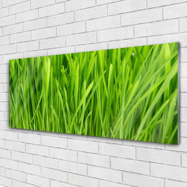 Tablou pe sticla Weed Floral Verde