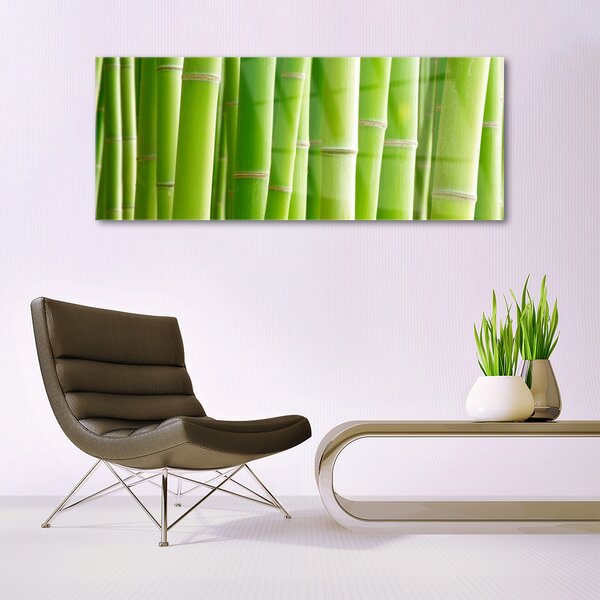 Tablou pe sticla Bamboo Tulpini Floral Verde