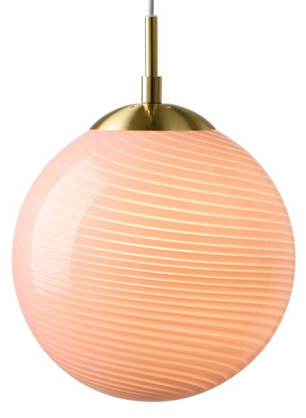 Lustră Pendul Halo Design, CANDY BALL, reglabil, Roz / Rosé, Camera de zi, Sticlă, Design