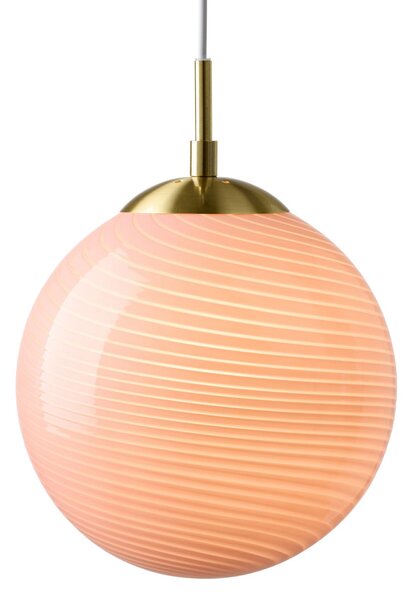 Lustră Pendul Halo Design, CANDY BALL, reglabil, Roz / Rosé, Camera de zi, Sticlă, Design