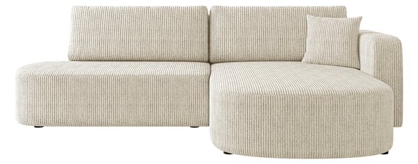 Colțar TrendyNest Infa, Funcția de dormit, Spațiu de depozitare, 252x175x82cm, 111 kg, Picioare: Plastic