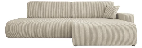 Colțar Doctral, Funcția de dormit, Spațiu de depozitare, 262x145x82cm, 106 kg, Picioare: Plastic