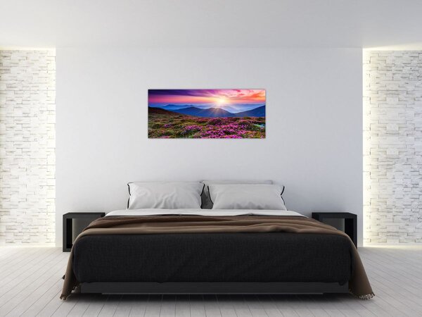 Tablou - Munte înflorit peisaj (120x50 cm)