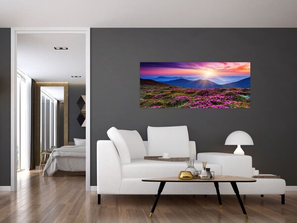 Tablou - Munte înflorit peisaj (120x50 cm)