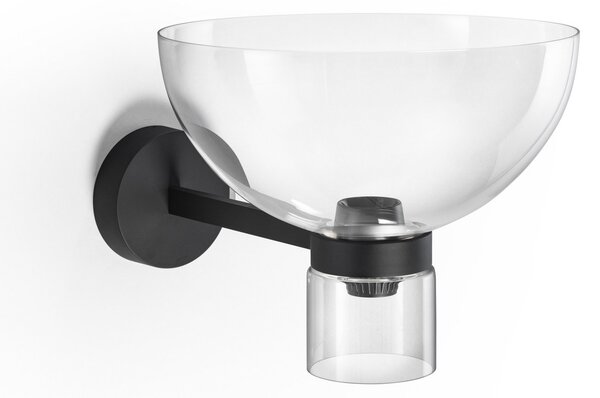 Lampă de perete FLOS, Nocturne Bowl, reglabil, Negru, Zona coridorului, Aluminiu, Design