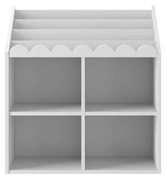 Biblioteca pentru copii BOOK NOOK SNOW 71x76 cm, alba