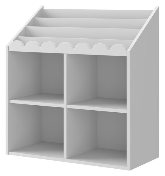 Biblioteca pentru copii BOOK NOOK SNOW 71x76 cm, alba