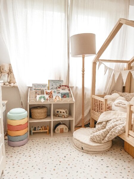 Biblioteca pentru copii BOOK NOOK SNOW 71x76 cm, alba
