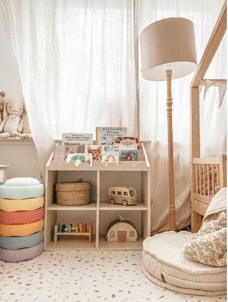 Biblioteca pentru copii BOOK NOOK SNOW 71x76 cm, alba