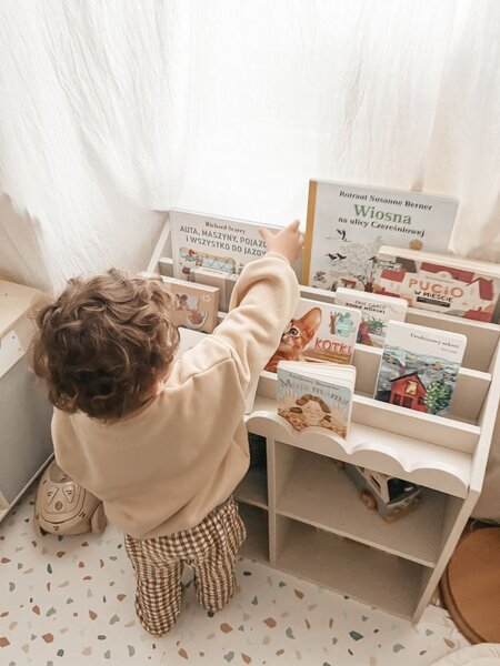 Biblioteca pentru copii BOOK NOOK SNOW 71x76 cm, alba