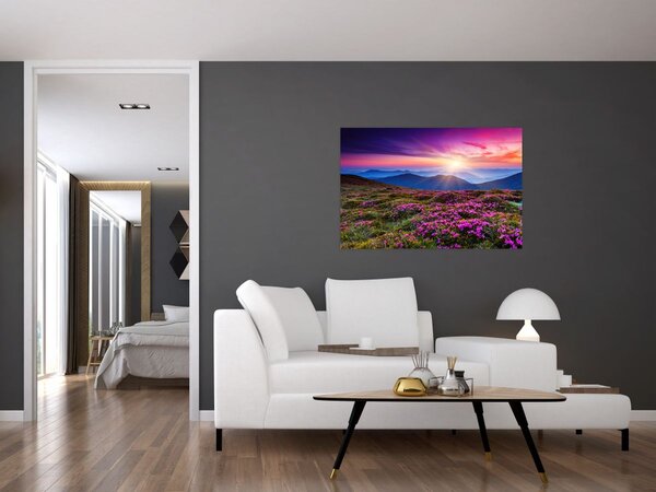 Tablou - Munte înflorit peisaj (90x60 cm)
